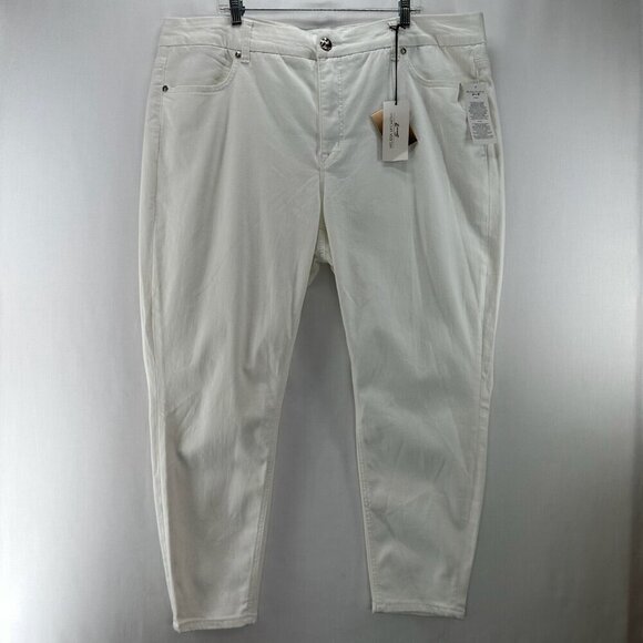 Melissa McCarthy Seven7 Denim - Melissa McCarthy Seven7 Jeans Womens 24 Pencil Slimming Silhouette Denim White